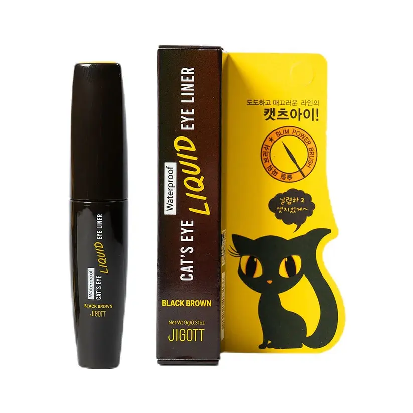 JIGOTT  Cat's Eye Waterproof Liquid Eyeliner (Black Brown) 9g