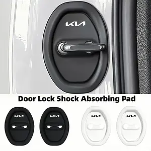 Kia Car Door Lock Protector Set, Elastic Anti-Collision Shock Absorption Shock Absorber Pad, Silent Operation Buffer Cushion, Automotive Accessories