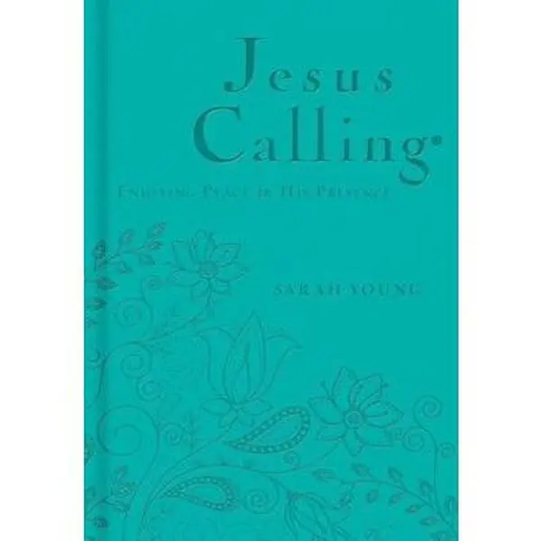 USED Book - Jesus Calling, Teal Leathersoft, with Scripture References: Enjoying Peace in His Presence (a 365-Day Devotional) by Young, Sarah (Imitation Leather) - english