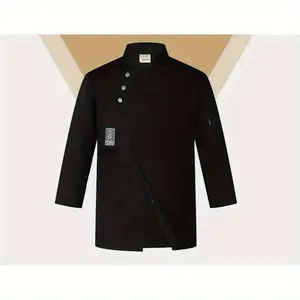 Chef Work Clothes Men Long Sleeved Autumn And Winter Thick Wear-Resistant Hotel Restaurant Kitchen Work Clothes, Father Gift