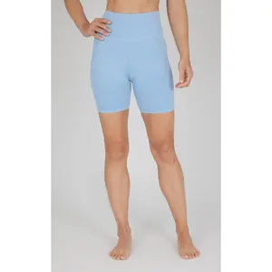 2 PK Stonewash Ribbed Textured 5" Inseam  Seamless Short