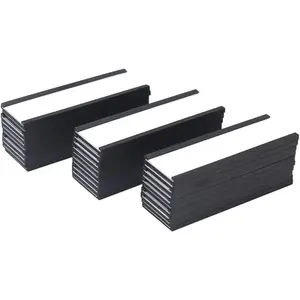 Magnetic Label Holders 1x3 Inches with Paper Inserts and Clear Plastic Protectors, Pack of 30, for File Cabinet Labels