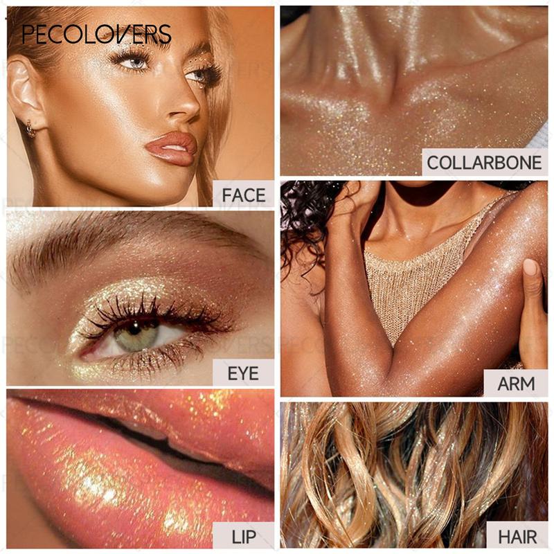 Pearlescent Fairy Powder Highlighter Stick Contouring Bronzer Illuminator Shimmer Face Body Brightening Glitter Stick Prismatic Glow Highlighter Makeup Cosmetics