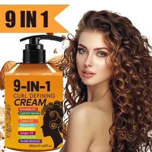9-In-1 Curl Defining Balm with Moroccan Argan Oil & Ricotta Oil, Customized for Wavy/curly Hair, Nourishes & Styles, Adds Volume & Shine, Curly Haircare