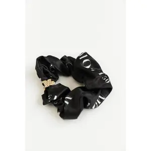 Women's Scrunchie | Black/White Bandana Print