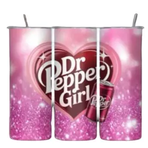 Dr Pepper girl tumbler Drinkware Washable Reusable junkies Bottle Water Bottles Flasks Mug Bottled Portable