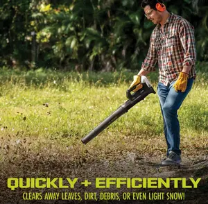 Sun Joe 24V-TB-LTE 24-Volt iON Cordless Compact Turbine Jet Blower, Kit (w/ 2.0-Ah Battery + Quick Charger)