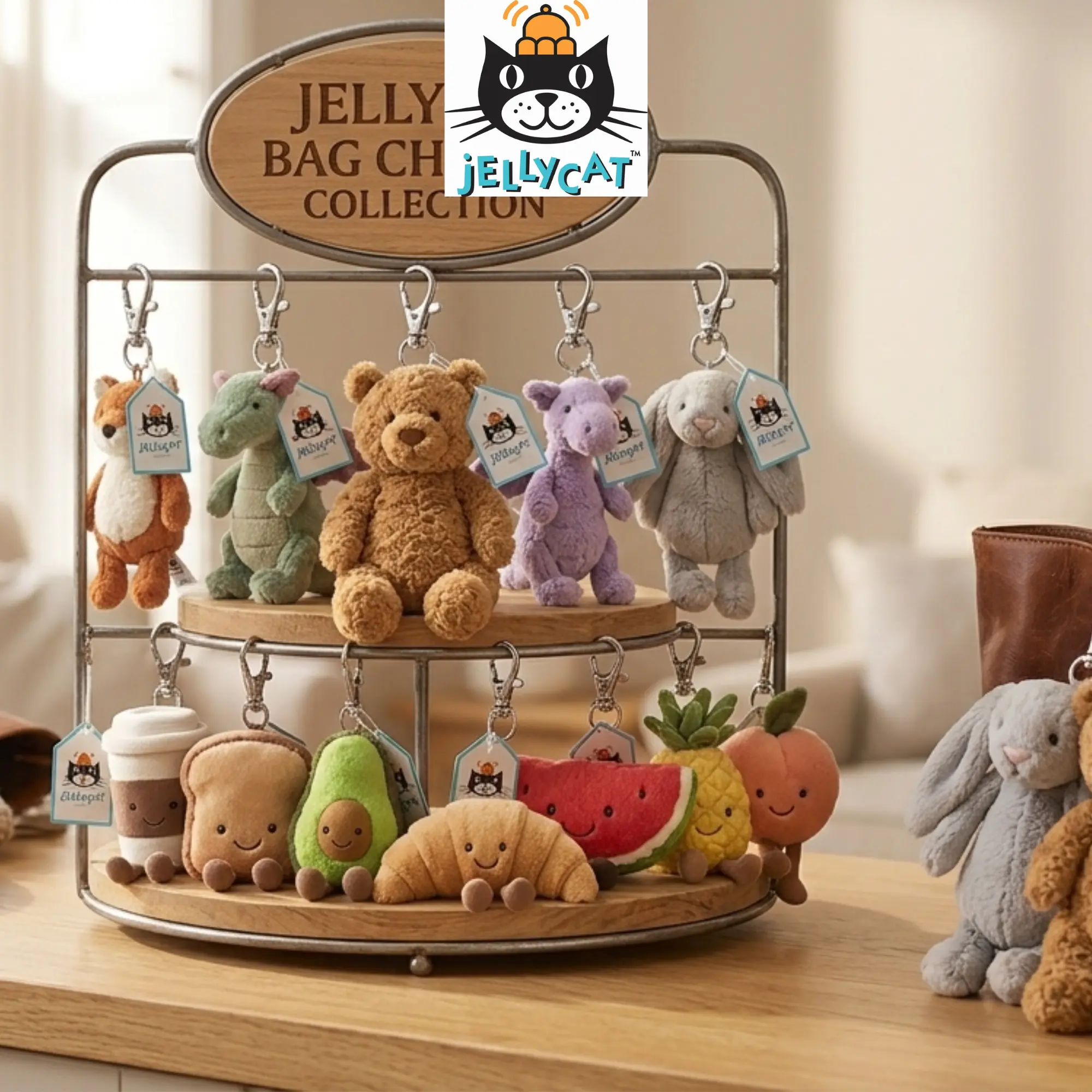 Authentic, premium, and incredibly adorable Jellycat keychains.