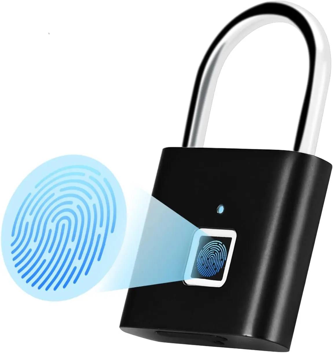 Fingerprint Padlock, Keyless Biometric Gate Locks for Outdoor Fence Storage Gym, Smart Lock
