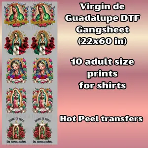 G35 Virgin De Guadalupe DTF Gang Sheet