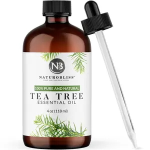 NaturoBliss Tea Tree Essential Oil | 4 fl oz | Aromatherapy Oil for Skin, Hair & Diffuser Use