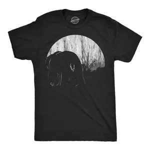 Mens Funny T Shirts Moon Bear Nature Graphic Tee for Men Mens Funny T Shirts Cool Vintage Fashion T-Shirt Gift Classic Menswear Funny Animal Short Sleeve Novelty Tees for Guys Black -