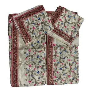 Heavy Embroidery Rumala Sahib Double Set with Cotton Lining and Embroidered Gota ( Colors available White Blue Yellow)