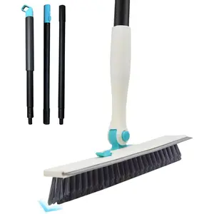 Grout Brush with Long Handle V Shape Scrub Brush Stiff Bristle Grout Scrubber for Wall Tub Tile (1, White)