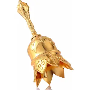 Super Loud Brass Hand Call Bell for Ringing at Wedding, Lotus Hand Bells for Seniors Bedside, Teacher Classroom Bell Dinner Bell Tibetan Bells Meditation Bell, Gifts for Bedridden Mom()