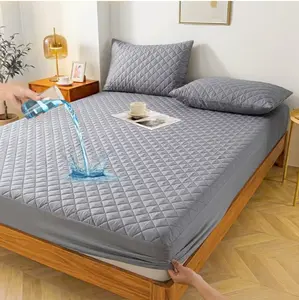 2/3pcs Thick Waterproof Mattress Protector with 9-15" Deep Pocket - Soft and Comfortable All-season Fitted Sheet and Pillowcase Set, Machine Washable, Suitable for Bedrooms, Guest Rooms, and Hotel, Family Essential Bedding, .Christmas Gift