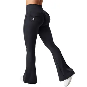JOJOANS Flare Leggings with Pockets for Women Scrunch Workout Leggings Butt Lifting Gym Yoga Pants TikTokShopBlackFriday