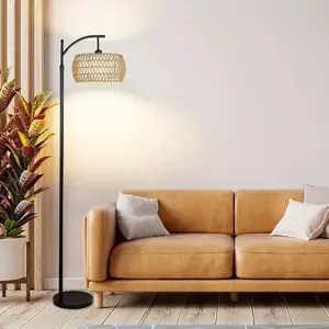 Smart Arc Floor Lamp with App & Remote Control - Dimmable LED Standing Light with 3 Color Temperatures Adjustable Brightness Modern Farmhouse Lighting for Living Room, Bedroom, Home Office, Perfect for Mother's Day