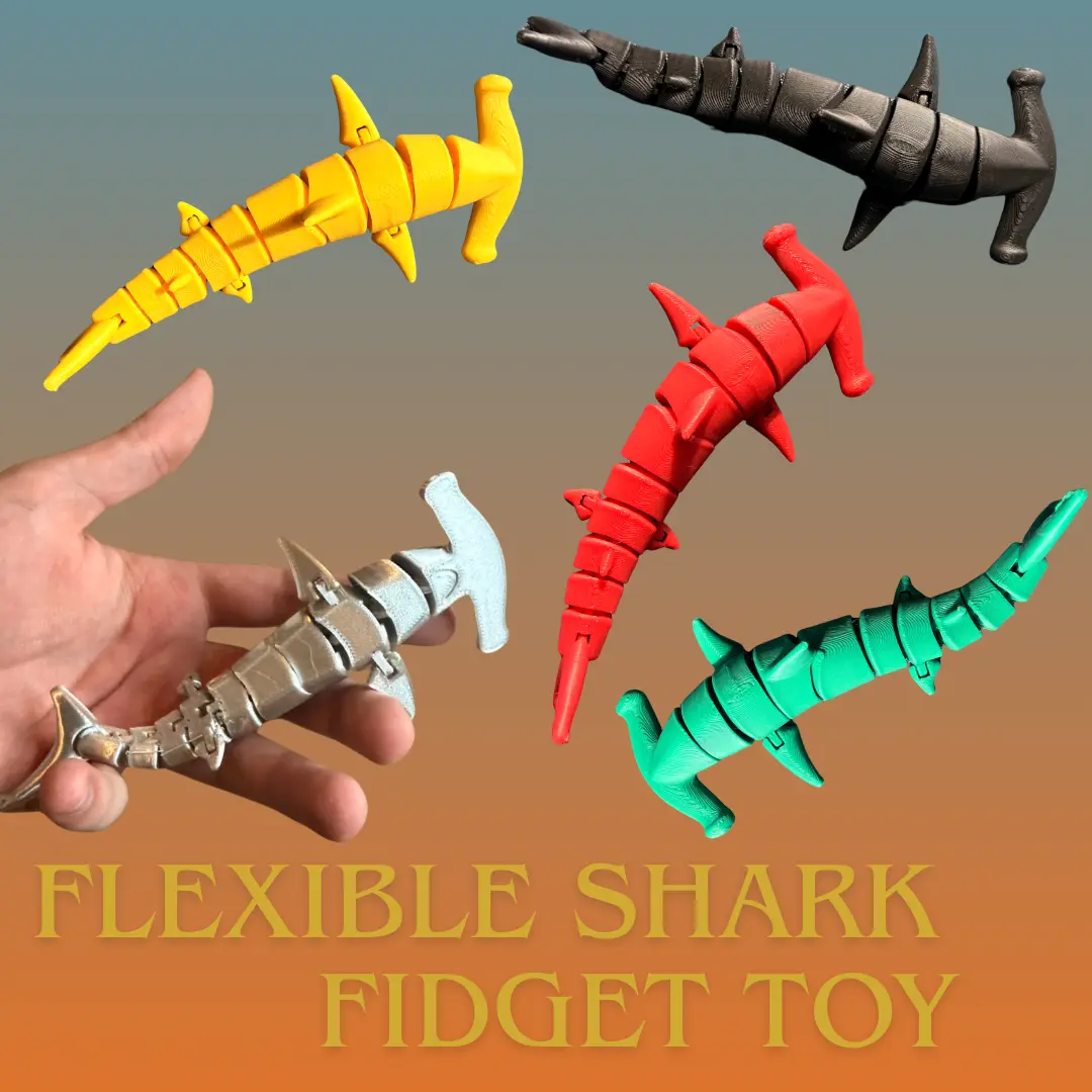 Flexible Small Shark Fidget Toy, Stress Relief Pick for Kids, Classic Novelty Addition to Toys & Hobbies Collections