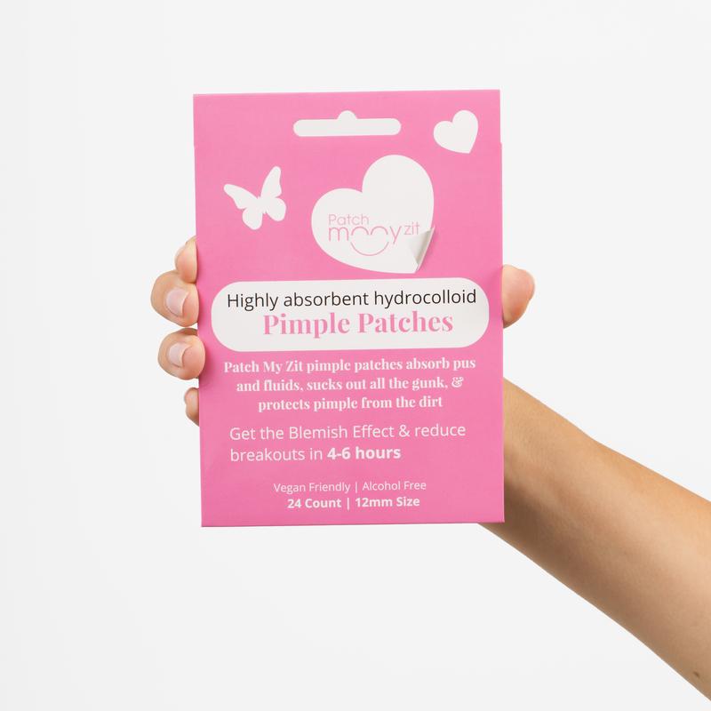 Patch My Zit Pink  Collection  Pimple Patch  Hydrocolloid Clear Heart Ultra Thin Transparent