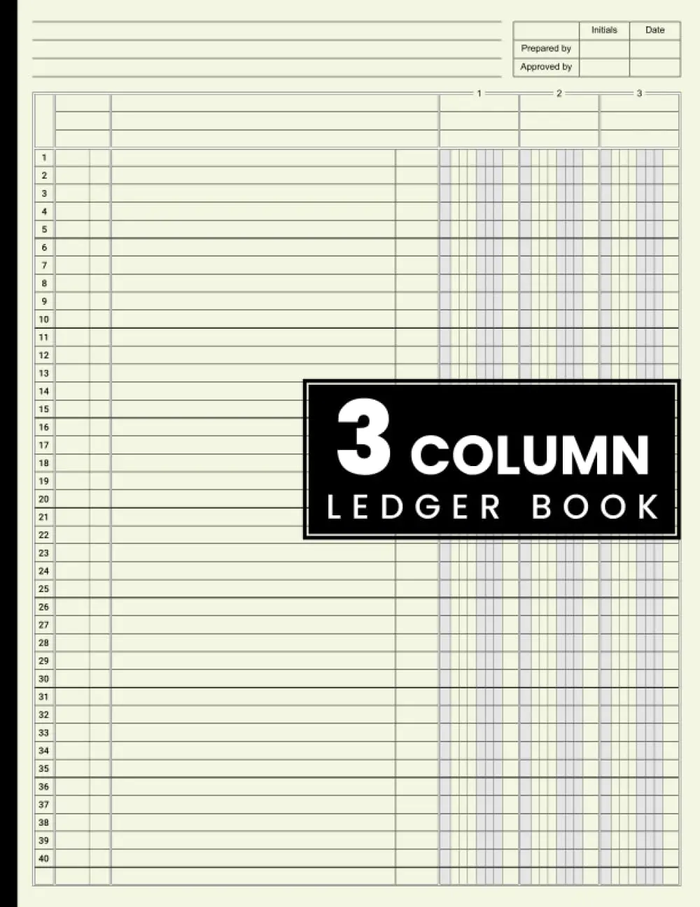 3 Column Ledger Book: Accounting Ledger Book for Bookkeeping, 3 Column Ledger, Columnar Pad Journal Notebook
