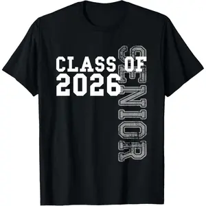 Women's Short-Sleeve Casual Streetwear T-Shirt, Natural Fabric, for 2025 Students & 2026 Graduates/Seniors