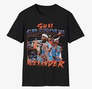 Shai Gilgeous Alexander Shirt Okc Thunder Graphic Shirt, Vintage Basketball Sweatshirt, Oklahoma City Shirt, Gift For Fan XBL