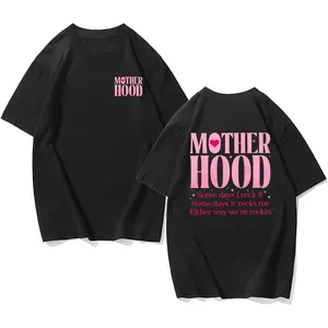 Washed Cotton Mom Life T-Shirt – Relaxed Fit, Oversized, Perfect Gift for Mother's Day