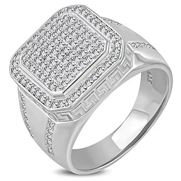 925 Sterling Silver Adult Square Ring - 0.60in x 0.60in Crafted Design with Refined Details, Comfortable Fit for Daily Wear, All-Seasons Gift-Ready Meaningful Present