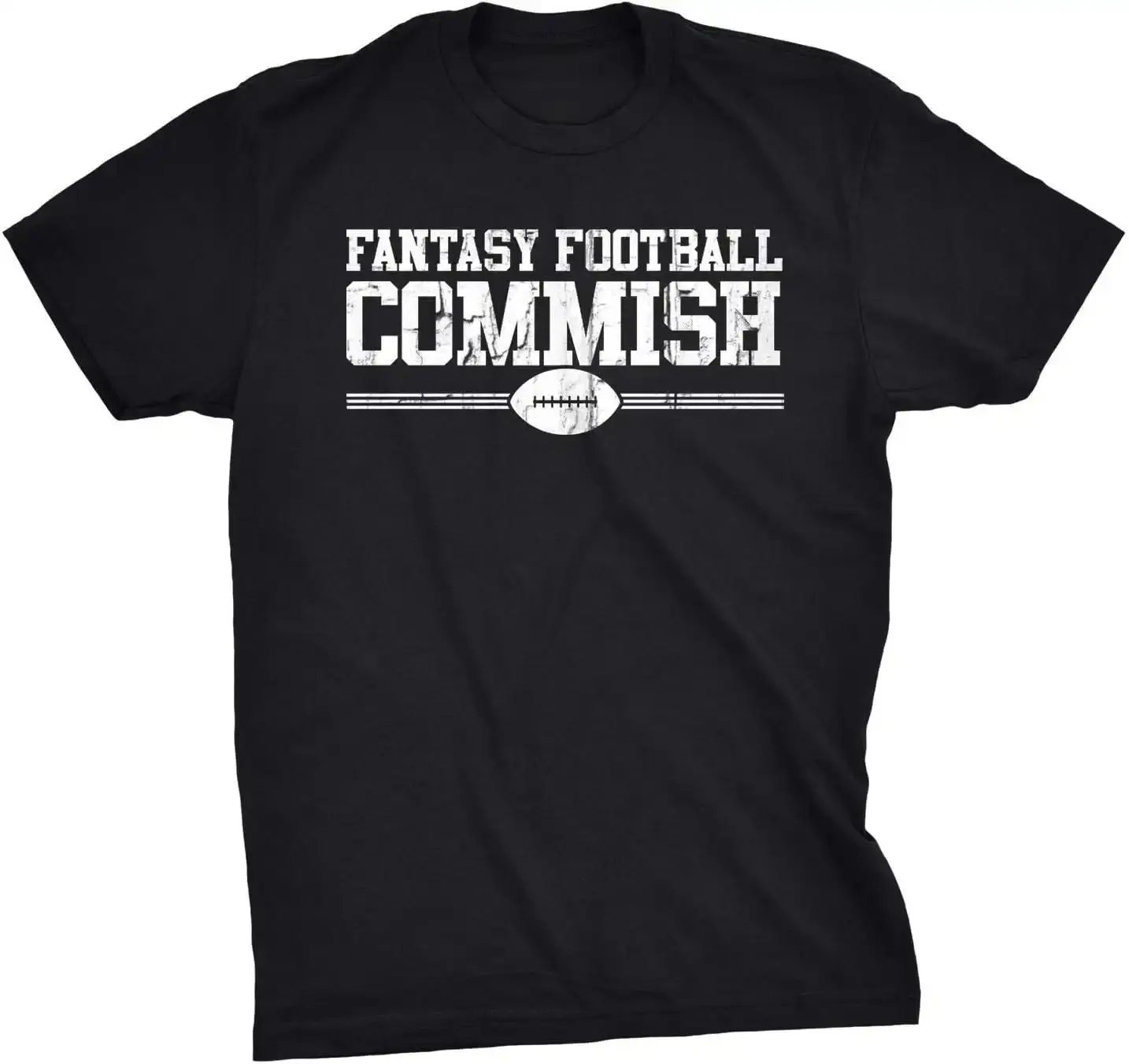 Fantasy Football Commish Funny Graphic T-Shirt Men Cool Game Day Casual Short Sleeve Tee League Commissioner Humor Novelty Apparel Perfect Father’s Day Birthday Gift For Football Loving Dads Relaxed Fit Watch Party Cotton Lounge Top For League Boss Guys