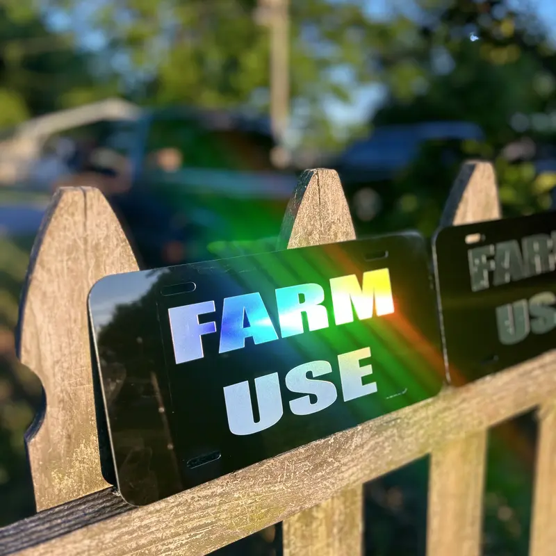 Custom Farm Use License Plate - Unique Design - Ideal for Farm Use and Community Engagement