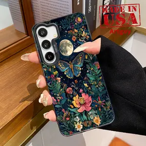 Phone case for Samsung S24 ULTRA PLUS S25 S23 S22 Plus Ultra Butterfly in the Moon  Full Body Protection Anti-Scratch PC Smartphone Cover Plastic Durable Shell Protective