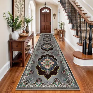Retro Style Long Corridor Carpet, 1 Count Soft  Comfortable Living Room Long Decorative Carpet, Stain Resistant  Easy To Clean  Floor Mat for Home Kitchen Hotel, Vintage Runner Rug, Vintage Area Rug