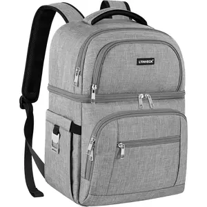 Cooler Backpack,Insulated Backpack Cooler Leakproof Double Deck Cooler Bag for Men Women RFID Lunch Backpack