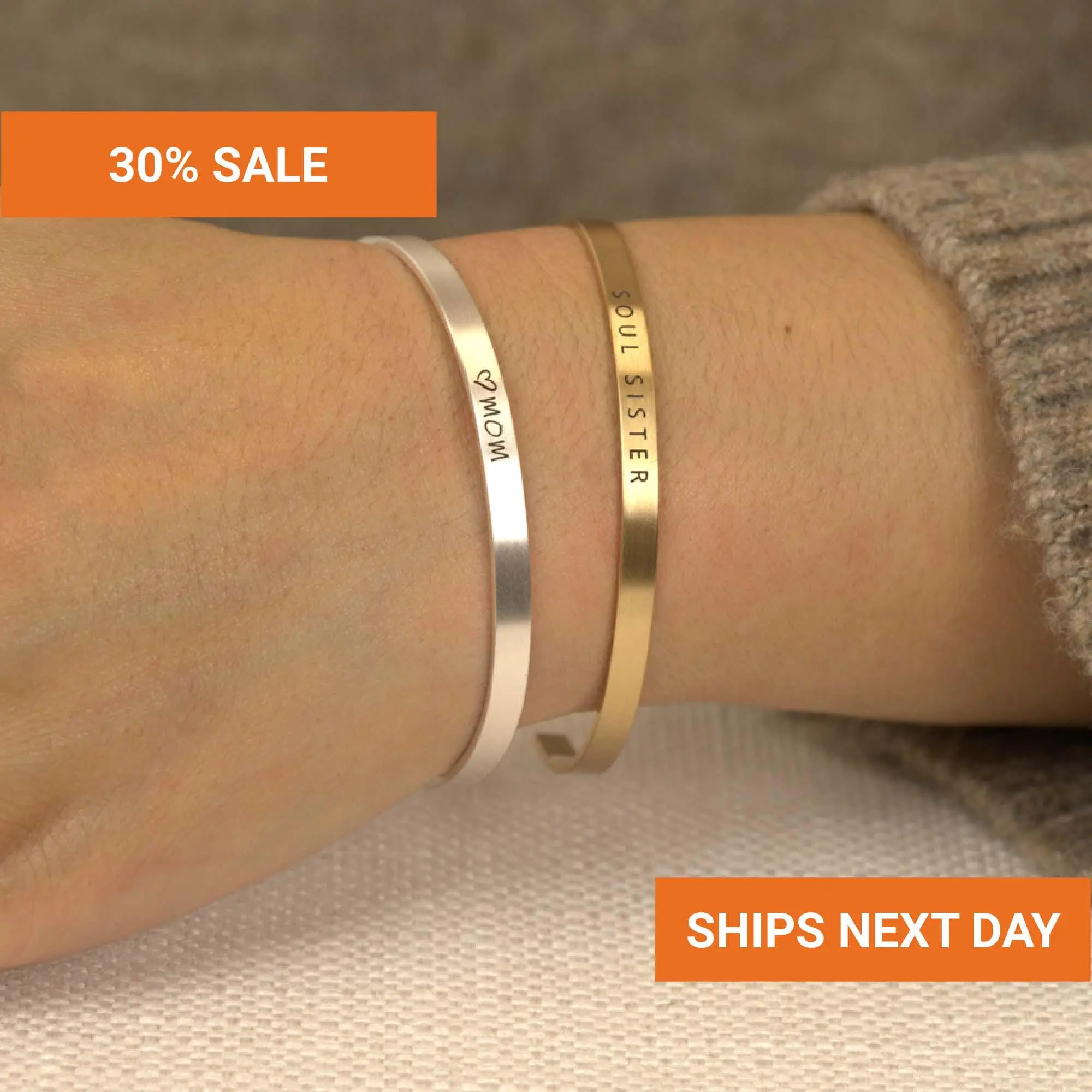 Kraftify Custom Skinny Name Cuff Bracelet, Slim Band with Custom Engraved Text, Birthday and Anniversary Gift for a Girlfriend, Wife or Friend, Everyday Jewelry with a Personal Story, A Thoughtful Keepsake to Wear