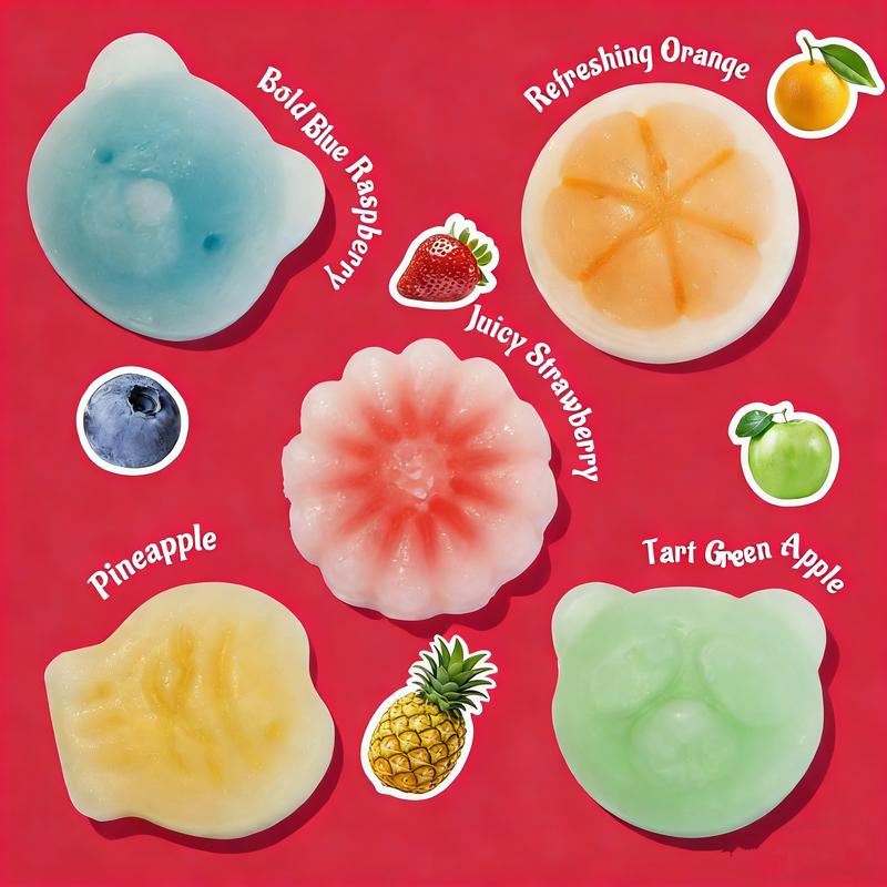 【Refresh & Upgrade】GummyGlow Wax Candy 12oz Filled Variety Flavor Jam,Contains 55-65 fun shape candies and 5 flavors, Retro party snacks,tiktok viral candy.