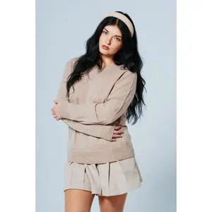 The Juliette Sweater — 100% Cashmere in Crème │ Petite