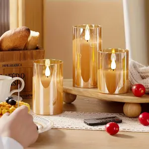 Warm-Glow Flameless LED Wax Candles with Timer Battery-Powered Real Wax  Now in 1-Pack, 2-Pack & 3-Pack Sets for Home, Hotel, Bar, Church  Holiday Decor & Gift for Halloween & Christmas