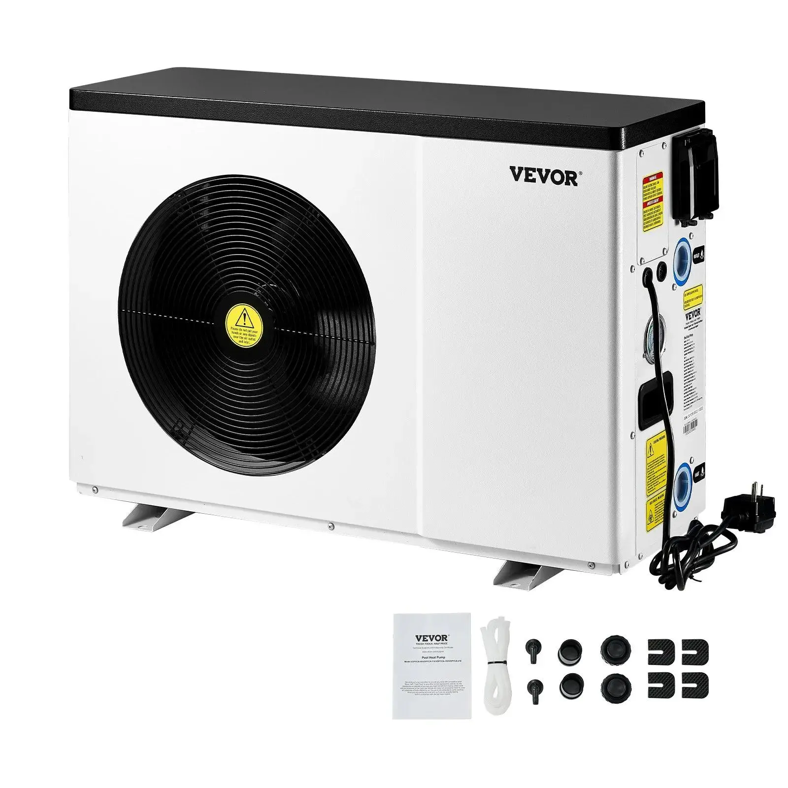【summerfinds】VEVOR Electric Pool Heat Pump, Summervibes,Summervibes, 22250 BTU, Pool Heaters for 3171-6605GAL Above and In Ground Pools, Low Noise, Heating and Cooling Highly Efficient & Energy-Saving Pool Water Heater AC120V 60Hz