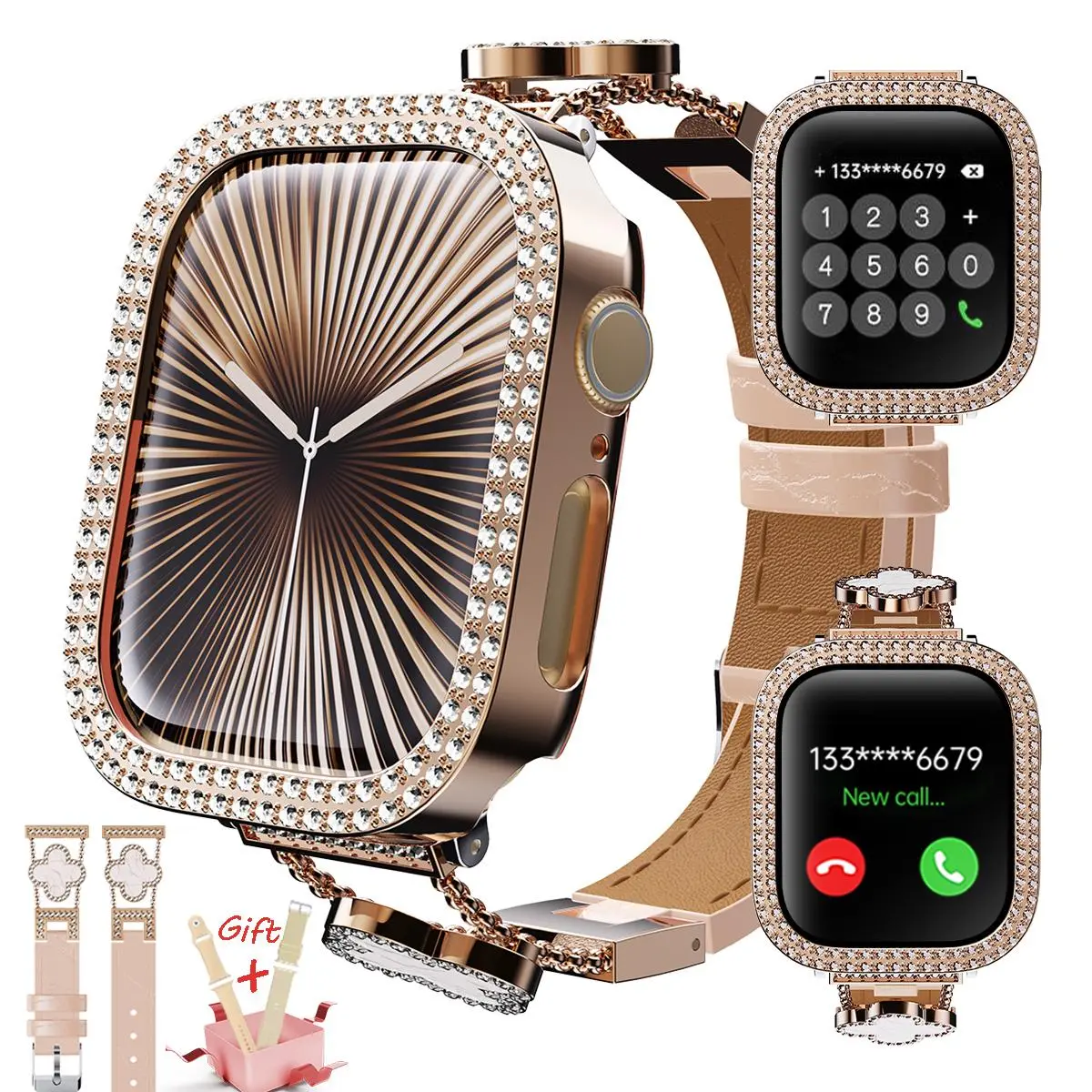 W&O New Smart Watch, Wireless Calling/Dial, Multiple Sport Mode, Calling Reminder and Rejection, SMS Reminder, IP67 Waterproof Smart Watch for Android iPhone Devices, Touch Screen Watch, Wearable Devices, Fall Gift