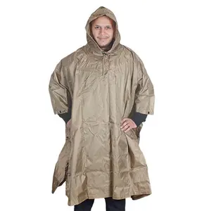Poncho Coyote Rain Suit, Large Size Full-Body All-Seasons Cover, Rainproof Design with Stuff Bag - 4938