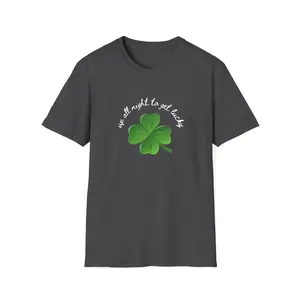 St. Paddy's Day "Up All Night To Get Lucky" Women's Tee, Perfect for St. Patrick's Day, Casual Wear, Gifts for Her