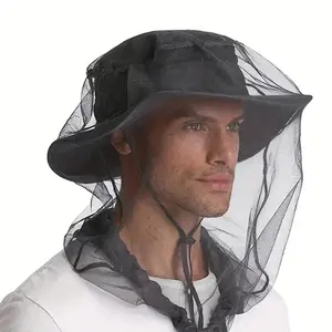 Outdoor Mosquito Head Net, Insect Proof Hood for Camping Hiking Fishing, Unisex Face Cover Mesh Veil, Must-Have Outdoor Sports Mosquito Protection.