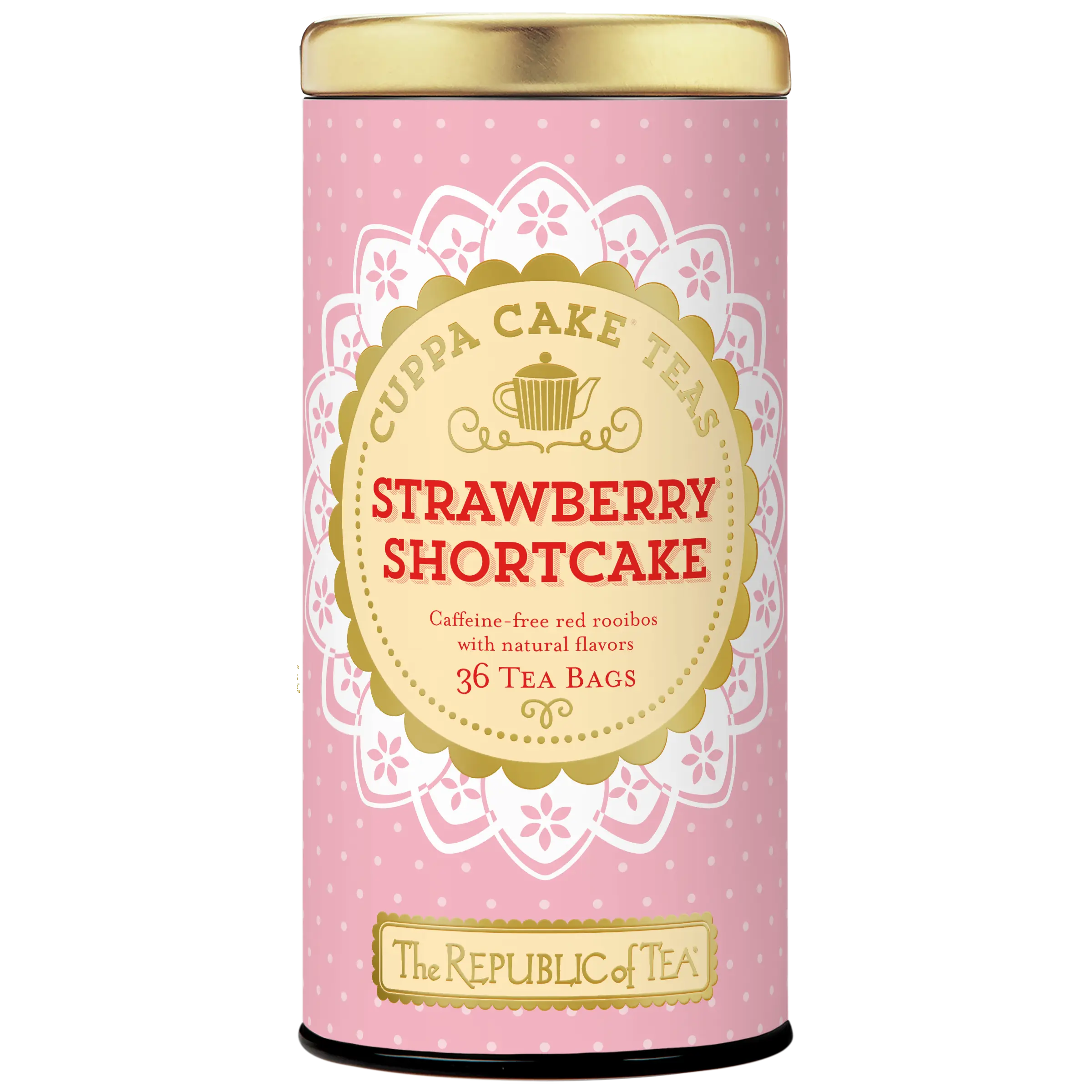 The Republic of Tea-Strawberry Shortcake Cuppa Cake Herbal Tea, 36 Tea Bags