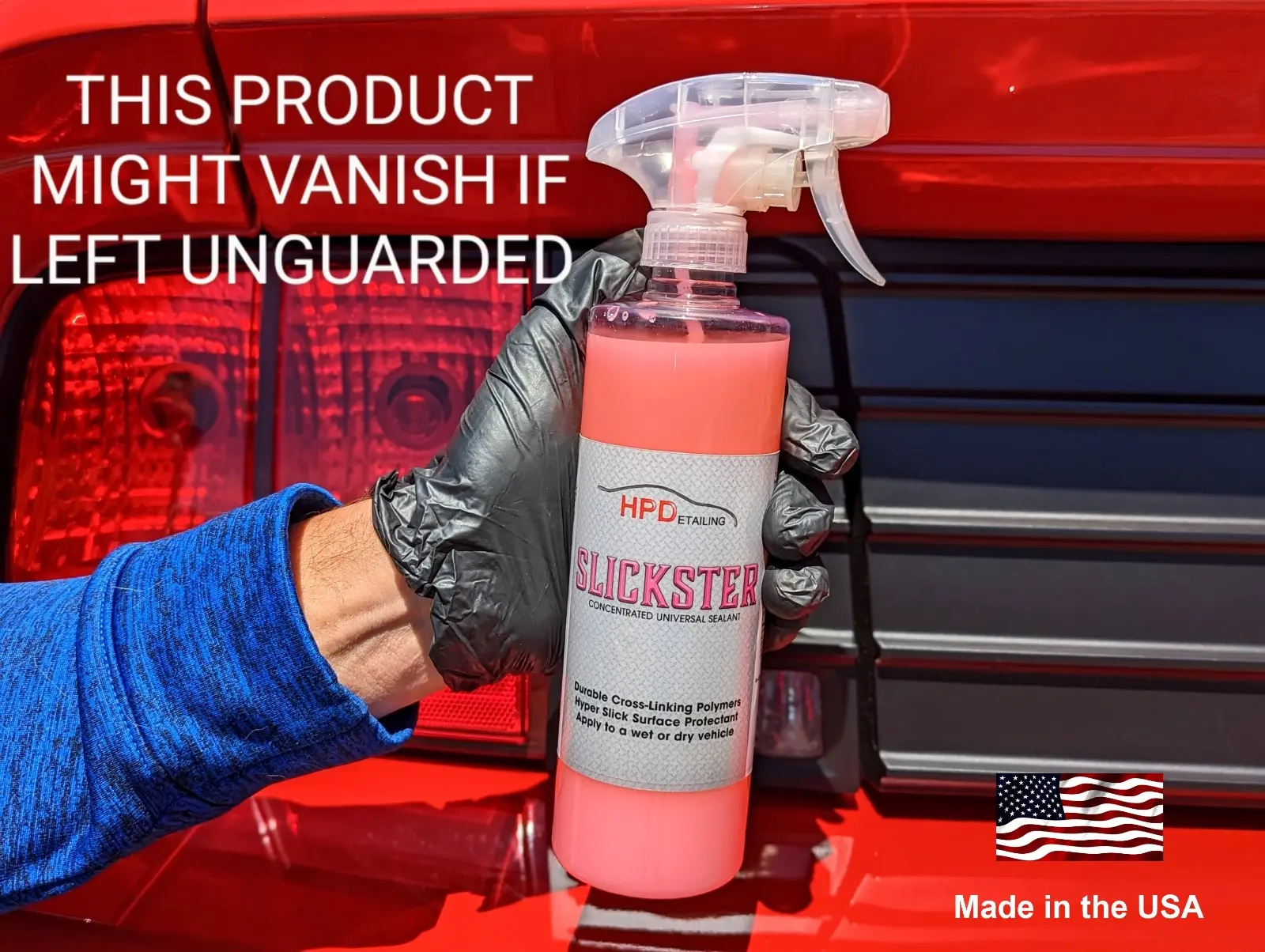 HPDetailing Slickster Premium Automotive Quick Detail Spray Sealant - Industrial Coating Agent, Hyper Slick Finish, 16oz Bottle, Spray Coating Agent