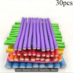 30pcs Heatless Overnight Flexi Rods for All Hair Types