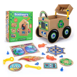 Educational Insights Boxineers Cardboard Building Kits for Kids – DIY Craft & STEM Construction Set, Fine Motor Skills Toys, Creative Cardboard Tools (Multiple Designs)