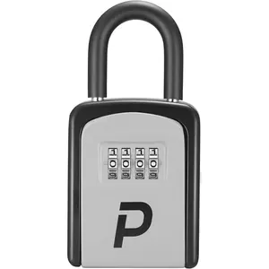 Puroma Key Lock Box, Lockbox for Keys Outdoor Combination Security Lockbox Outside Portable Storage Safe Box for Realtor and Rental, Home Office Apartment Door Handle House Key