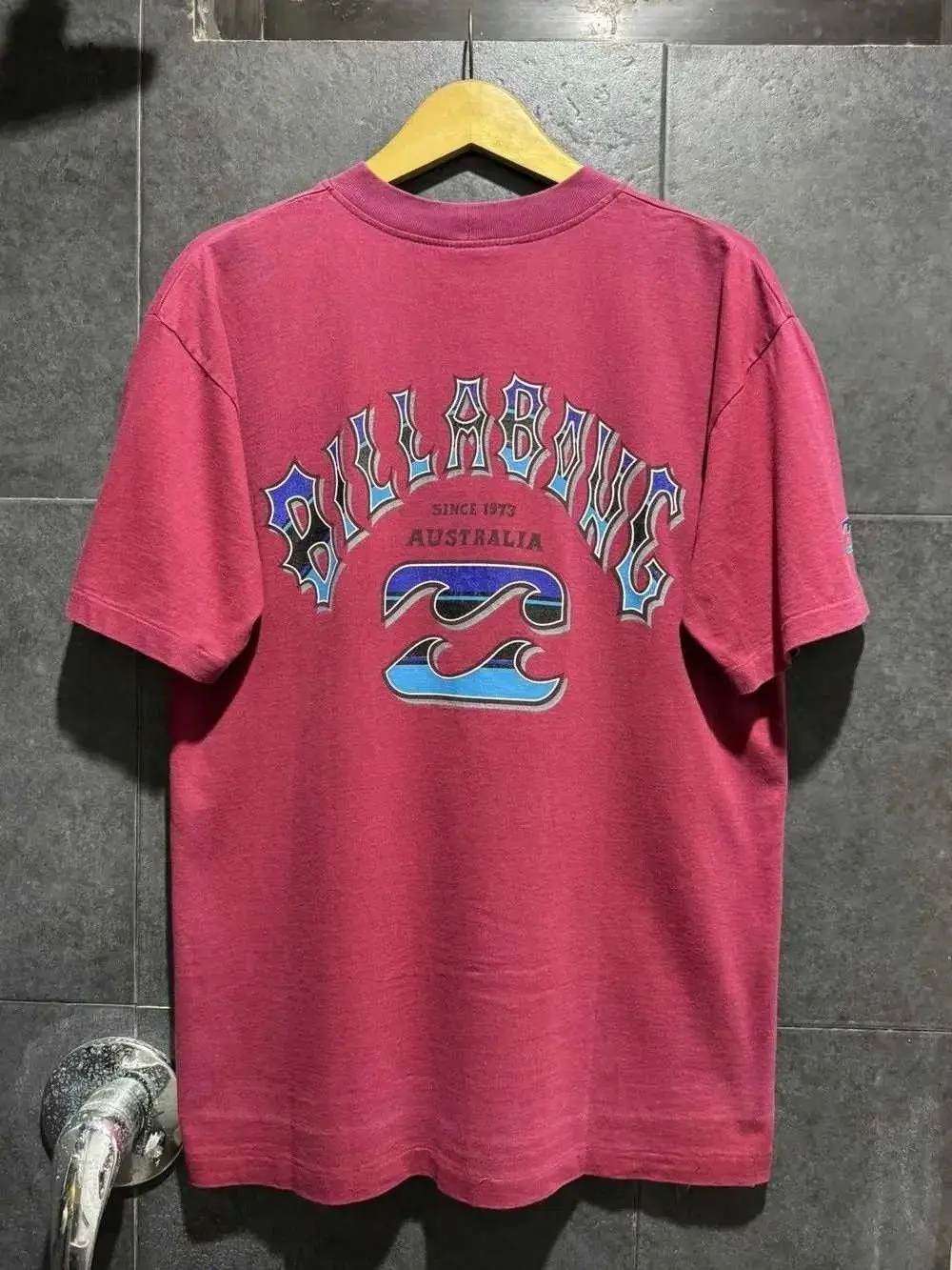 (2 side) Vintage 90s BILLABONG Back Hit Big Logo Surfing Tee for Unisex Men Women, Retro Surf Shirt by Old Soul Outfitters, USA-Made & Printed Apparel H2O	