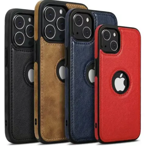Shockproof Luxury Slim Leather Defender Case Cover For Apple iPhone 15 / 14 / 13 / Plus / Pro / Pro Max / SE 2nd / SE 3rd /  Durable Protection Protective Protector